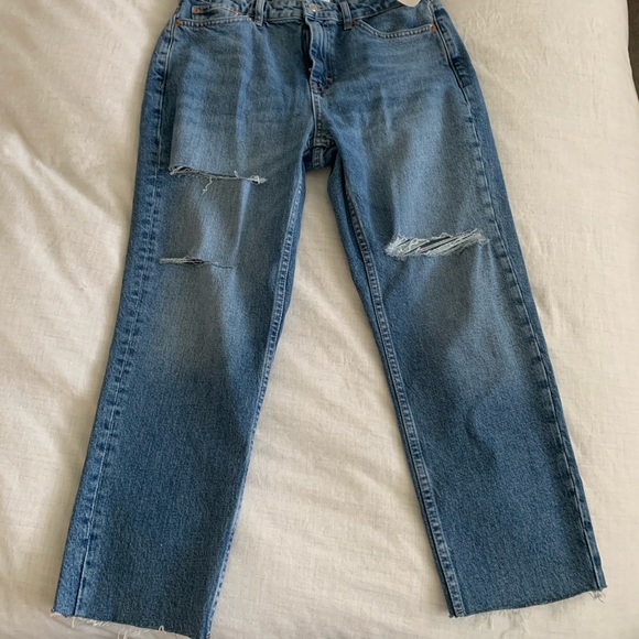 Topshop Sofia Ripped Straight Leg Jeans 